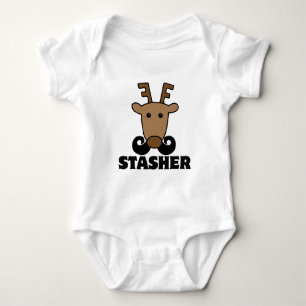Body Para Bebé bigote divertido de reno stasher