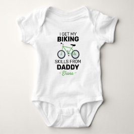 Body Para Bebé Bike I Get My Biking Skills from Daddy - Biking