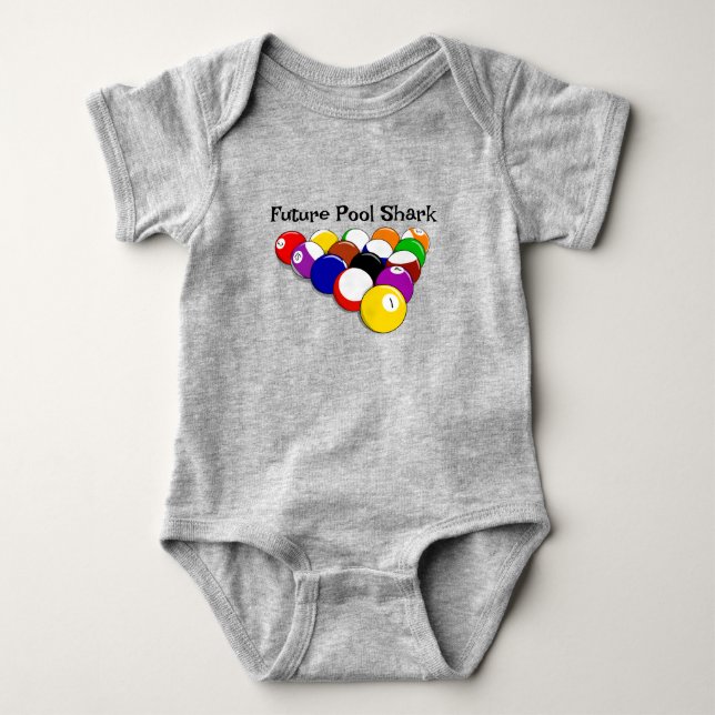 Body Para Bebé Billiard Balls Design Baby Bodysuit (Anverso)