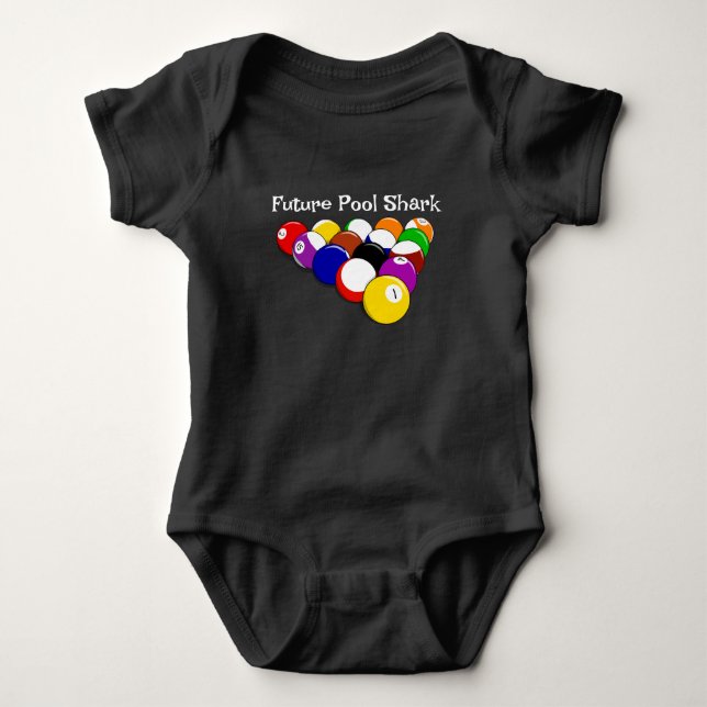 Body Para Bebé Billiard Balls Design Baby Bodysuit (Anverso)