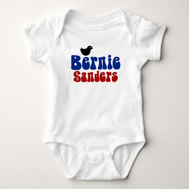 Body Para Bebé Birdie Sanders 2016 Retro Bernie (Anverso)