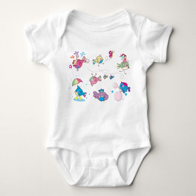 Body Para Bebé Birdies Infantil Creeper (Anverso)