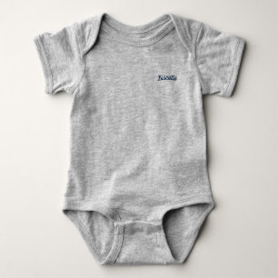 Body Para Bebé Biscotto / Pequeño Biscuit Baby Bodysuit Gris