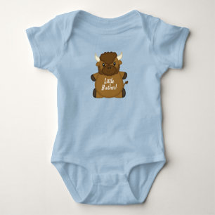 Body Para Bebé Bison Buffalo Baby Shower Blue