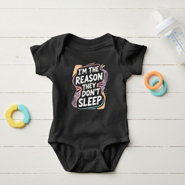 Body Para Bebé Black Baby Bodysuit with Funny Phrase  (Subido por el creador)