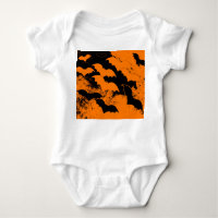 Black Bats In Flight Naranja