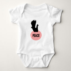 Body Para Bebé Black Dove Peace Organic Baby Creeper