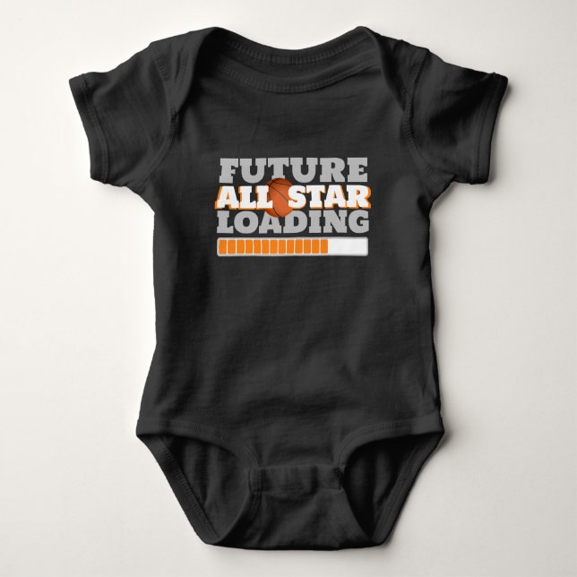 Body Para Bebé Black Future All Star Loding Baby Basketball (Anverso)