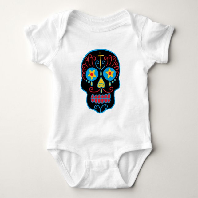 Body Para Bebé Black Sugar Skull (Anverso)