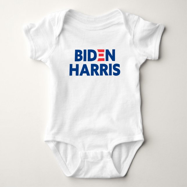 Body Para Bebé Blanco de apoyo electoral Biden / Harris (Anverso)