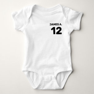 Body Para Bebé Blanco personalizable (diseño frontal izquierdo y 