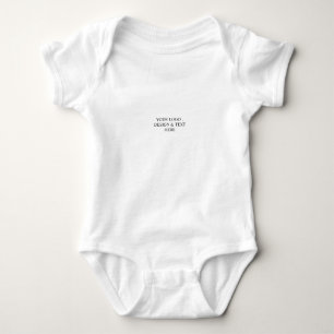 Body Para Bebé Blanco Personalizado – Su logotipo y texto aquí