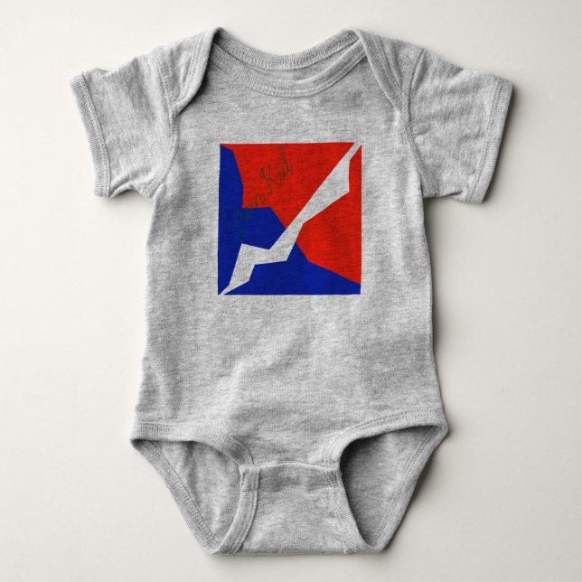 Body Para Bebé Blanco Rojo Azul (Anverso)