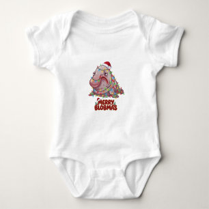 Body Para Bebé Blobfish Santa Sombrero Luces de Navidad Feliz Blo