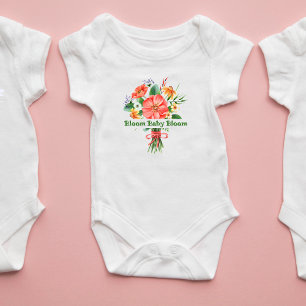 Body Para Bebé "Bloom Baby Bloom" Bodysuit Acuarela Floral