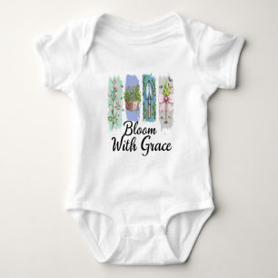 Body Para Bebé Bloom con arte floral Grace Garden