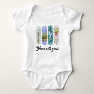 Body Para Bebé Bloom con arte floral Grace Garden