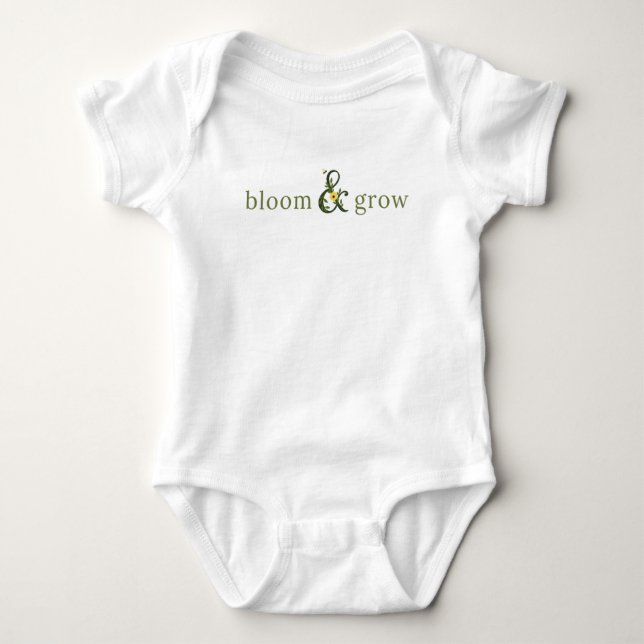 Body Para Bebé Bloom & Grow nature farmhouse baby outfit (Anverso)