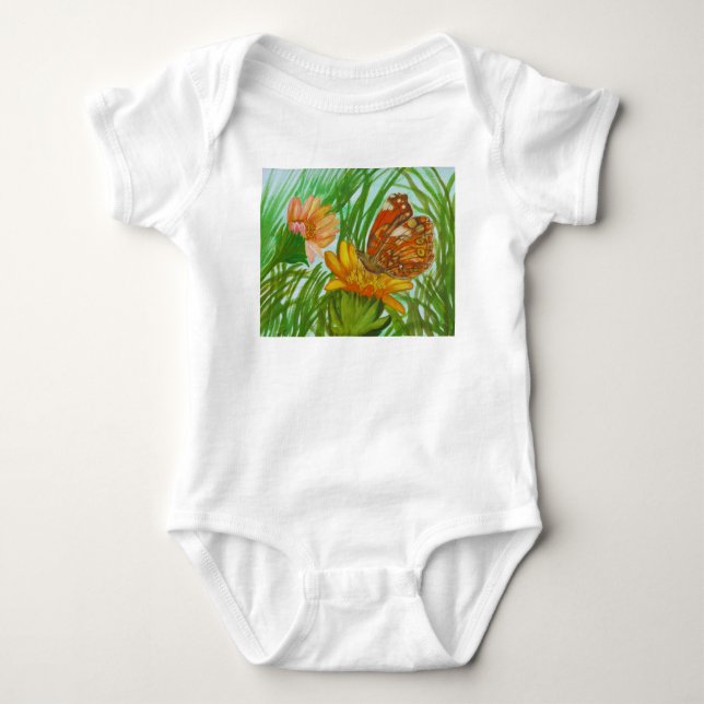 Body Para Bebé Blooming flower garden (Anverso)