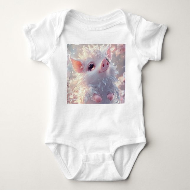 Body Para Bebé Blossom Piglet encantado - Baby Bodysuit (Anverso)