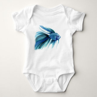 Body Para Bebé Blue Betta Fish