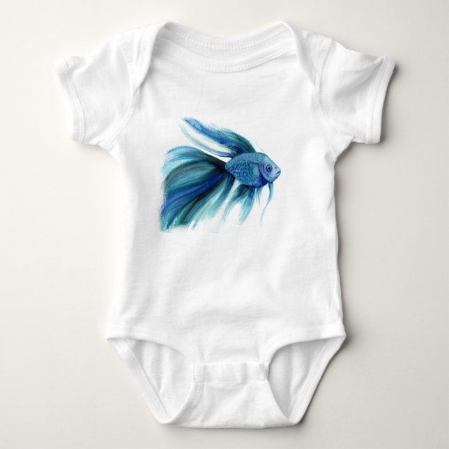 Body Para Bebé Blue Betta Fish (Anverso)