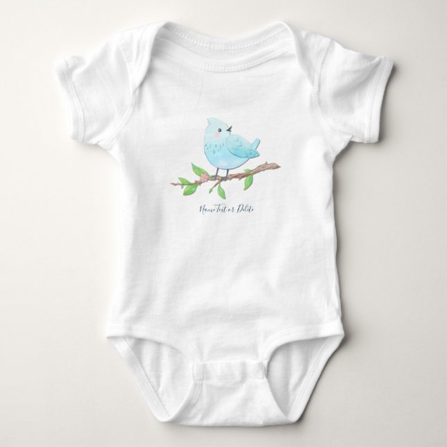 Body Para Bebé Blue Bird Baby Bodysuit (Anverso)