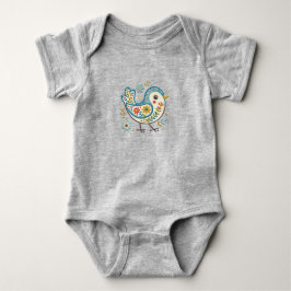 Body Para Bebé Blue Bird Floral Baby Bodysuit