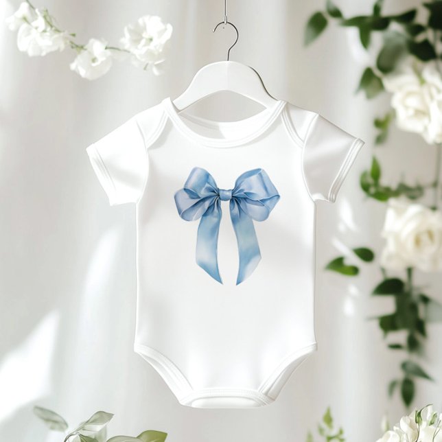 Body Para Bebé Blue Bow minimalista lindo bebé (Subido por el creador)