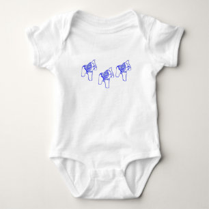 Body Para Bebé Blue Dala Horse Baby Bodysuit