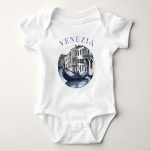 Body Para Bebé Blue Delft Blue Venice Gondola