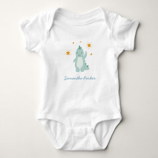 Body Para Bebé Blue Dinosaur Twinkle Star Boy (Anverso)