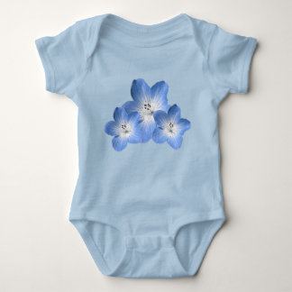Body Para Bebé Blue Floral Baby Girl Bodysuit