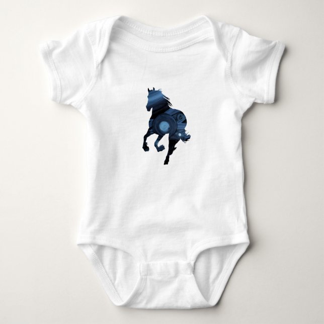 Body Para Bebé Blue Horse Baby Bodysuit (Anverso)