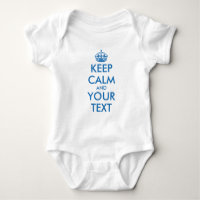 Blue KeepCalm traje de salto crédulo para bebés
