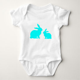 Body Para Bebé Blue Mama and Baby Bunny Baby Bodysuit