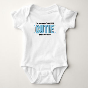Body Para Bebé Blue Mommy Little Cutie Personalizado 