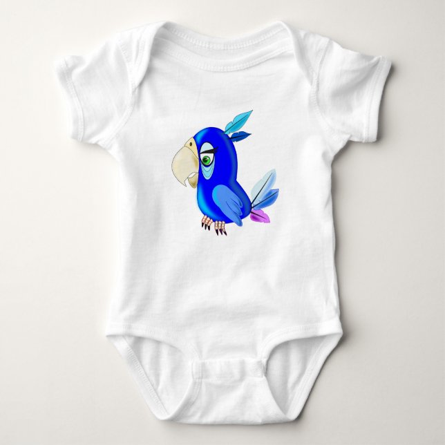 Body Para Bebé Blue Parrot Baby Bodysuit (Anverso)