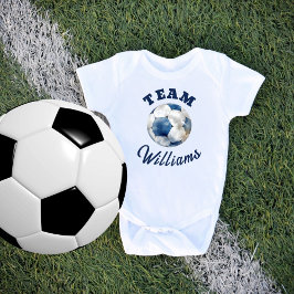 Body Para Bebé Blue Personalized Soccer Ball Bodysuit