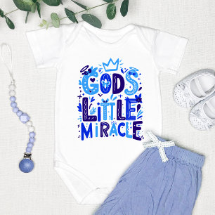 Body Para Bebé Blue Playful "El pequeño milagro de Dios"