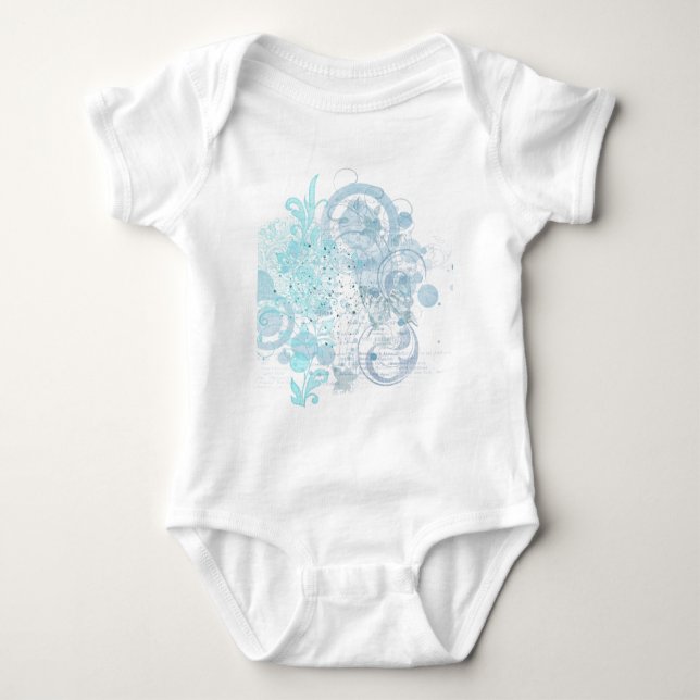 Body Para Bebé Blue Swirls (Anverso)