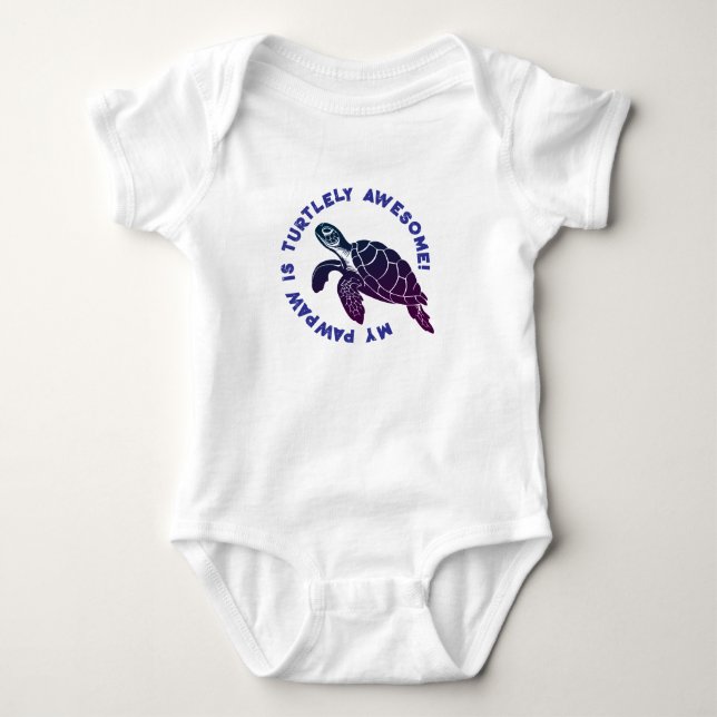 Body Para Bebé Blue Turtle PAWPAW (Anverso)