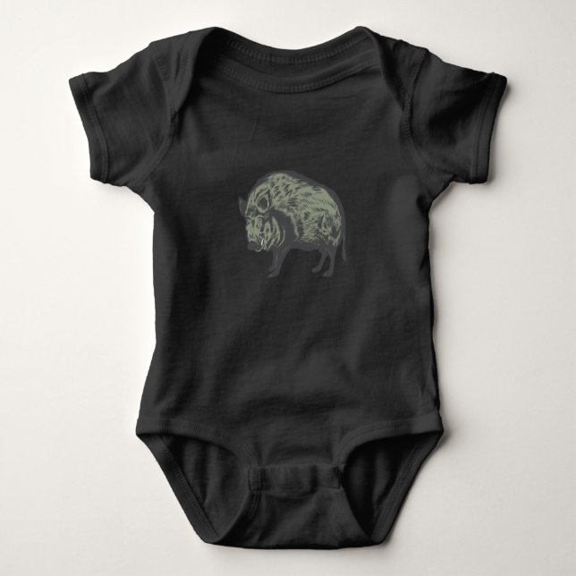 Body Para Bebé Boar salvaje (Anverso)