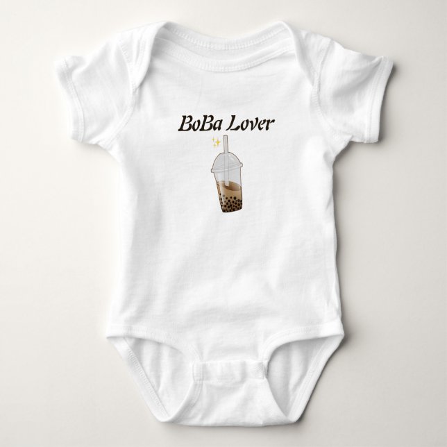 Body Para Bebé boba tea bubble tea baby bodysuit (Anverso)
