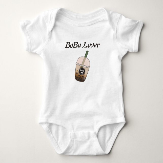 Body Para Bebé boba tea bubble tea baby bodysuit (Anverso)