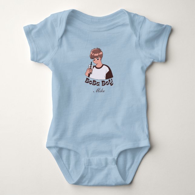 Body Para Bebé boba tea bubble tea baby bodysuit (Anverso)