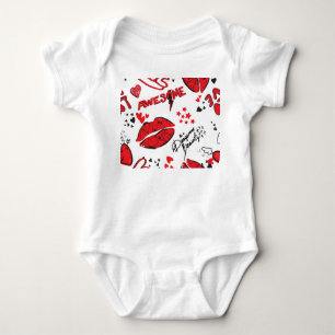 Body Para Bebé Boceto de Moda Glamour: Estampado Aniñado.