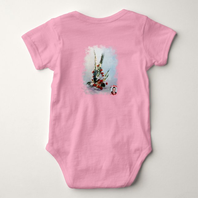 Body Para Bebé Bodegón de flores (Reverso)