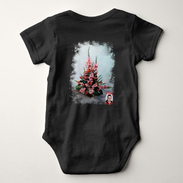 Body Para Bebé Bodegón de flores/Still life of flowers (Reverso)