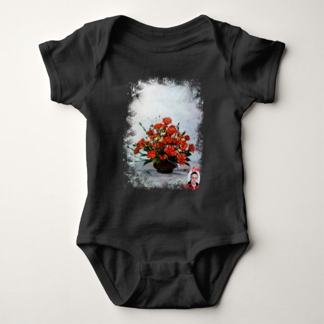 Body Para Bebé Bodegón de flores/Still life of flowers (Anverso)